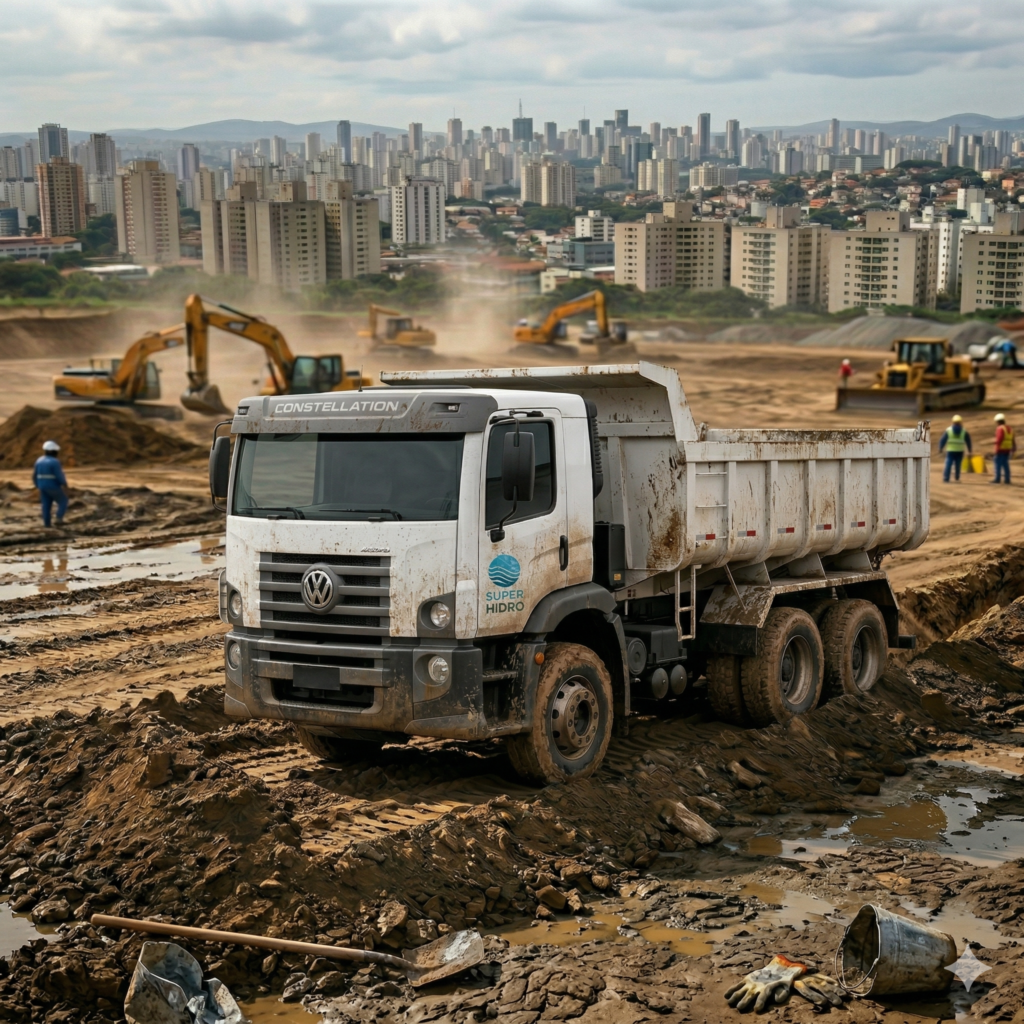 caminhão-terraplanagem